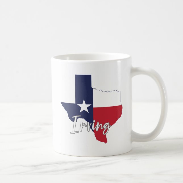 Irving, Texas Flag Map Coffee Mug (Right)