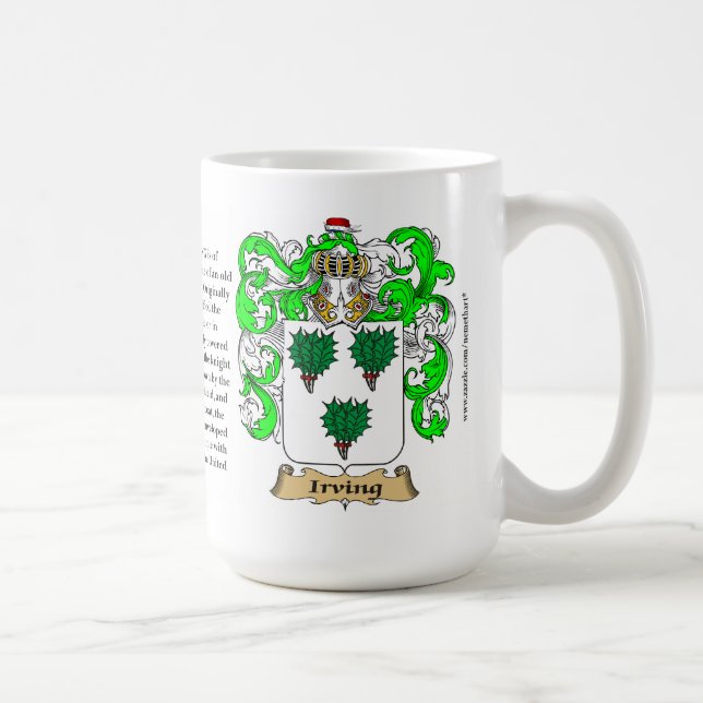 Irving, the Origin, the Meaning and the Crest Coffee Mug (Right)