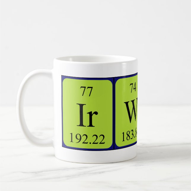 Irwin periodic table name mug (Left)