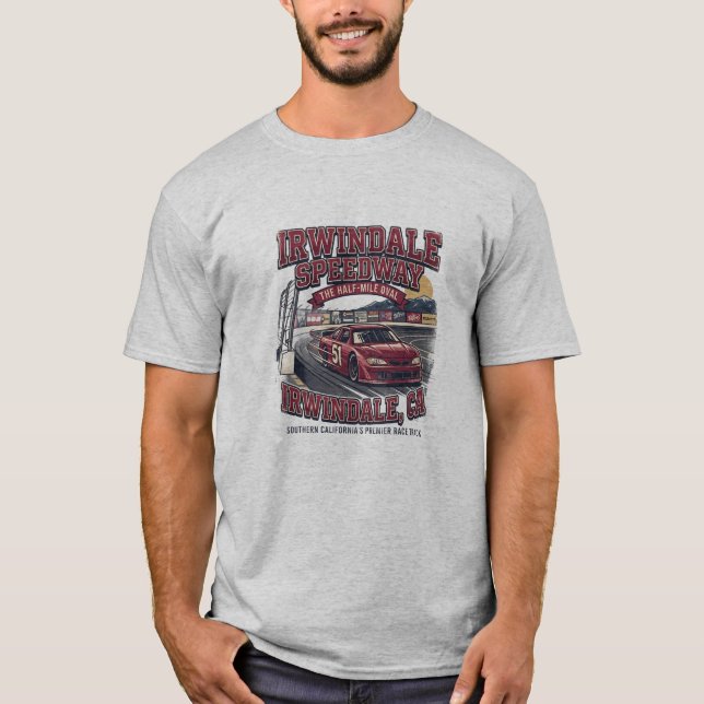 Irwindale speedway throwback T-Shirt (Front)