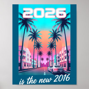 Is 2016 Retro Synthwave Car Aesthetic Poster