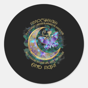 Is A Journey - Fibromyalgia Awareness Classic Round Sticker