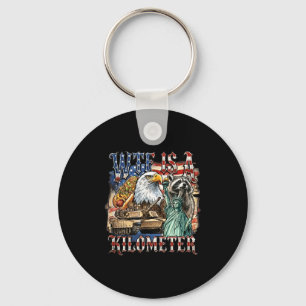 Is a kilometre funny 4th of july founding father  key ring