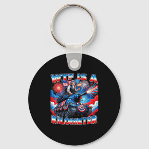 Is a kilometre funny washington 4th july foundingI Key Ring