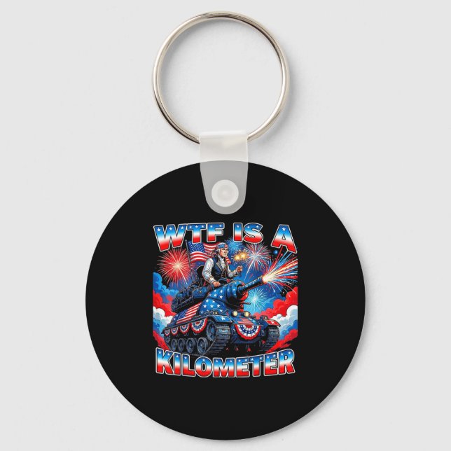 Is a kilometre funny washington 4th july foundingI Key Ring (Front)