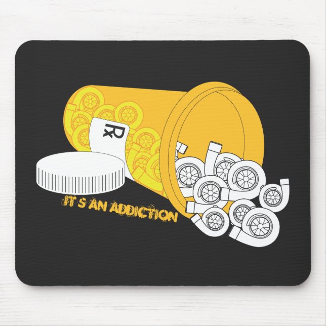 Is an addiction mouse mat (Front)