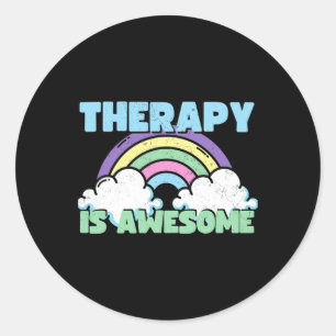 Is Awesome Fun Depression For Women Classic Round Sticker