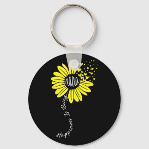 Is Being Nana Happy Mothers Day Sunflower Family Key Ring