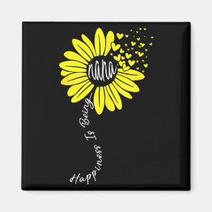 Is Being Nana Happy Mothers Day Sunflower Family  Magnet