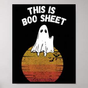 Is Boo Sheet Ghost Retro Halloween Easy Costume Poster