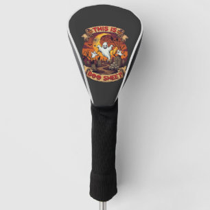 Is Boo Sheet Halloween Ghost Cemetery Pumpkins_1 Golf Head Cover