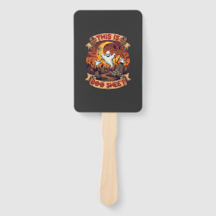 Is Boo Sheet Halloween Ghost Cemetery Pumpkins_1 Hand Fan