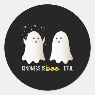 Is Boo-tiful Teacher Cute Ghost Bootiful Halloween Classic Round Sticker