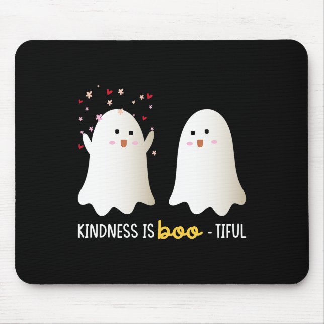 Is Boo-tiful Teacher Cute Ghost Bootiful Halloween Mouse Mat (Front)