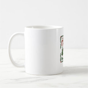 Is Christmas Pajama Basketball Santa Hat Trees Coffee Mug