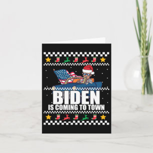 Is Coming To Town Ugly Christmas Sweater Meme Card