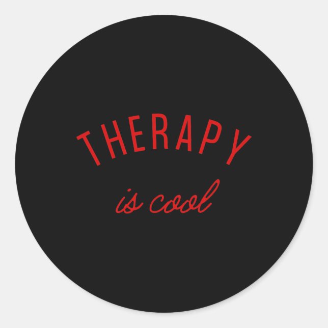Is Cool Mental Health Problems Awareness Therapist Classic Round Sticker (Front)