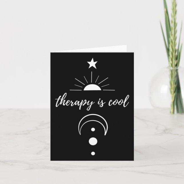 Is Cool Self Awareness Mental Health Moon Stars  Card (Front)