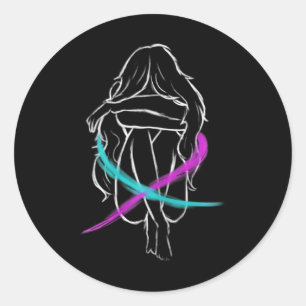 Is Crying Introvert Suicide Prevention Awareness  Classic Round Sticker