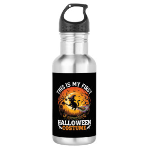 Is First Halloween Costume Black Cat Broom_1 532 Ml Water Bottle