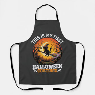 Is First Halloween Costume Black Cat Broom_1 Apron
