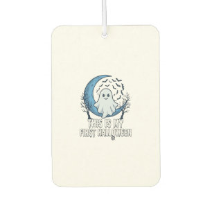 Is First Halloween Ghost Crescent Moon Bats_1 Car Air Freshener