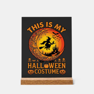 Is Halloween Costume Witch Castle Cauldron Acrylic Sign