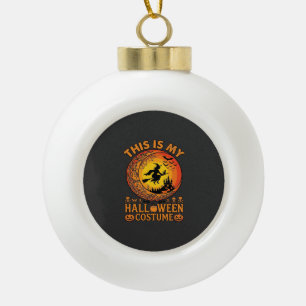 Is Halloween Costume Witch Castle Cauldron Ceramic Ball Christmas Ornament