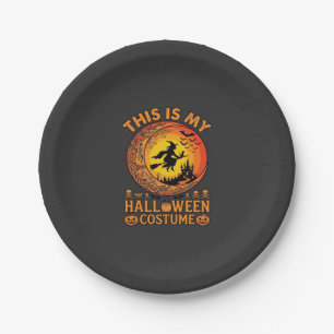 Is Halloween Costume Witch Castle Cauldron Paper Plate