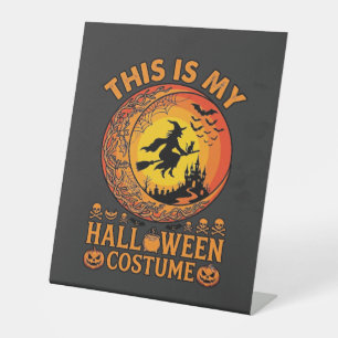 Is Halloween Costume Witch Castle Cauldron Pedestal Sign