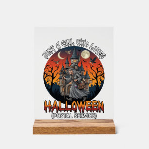 Is Halloween Witch Everybody Make Scene Postal Wor Acrylic Sign