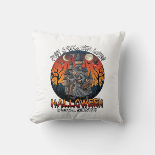 Is Halloween Witch Everybody Make Scene Postal Wor Cushion