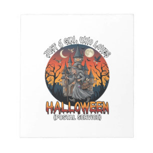 Is Halloween Witch Everybody Make Scene Postal Wor Notepad