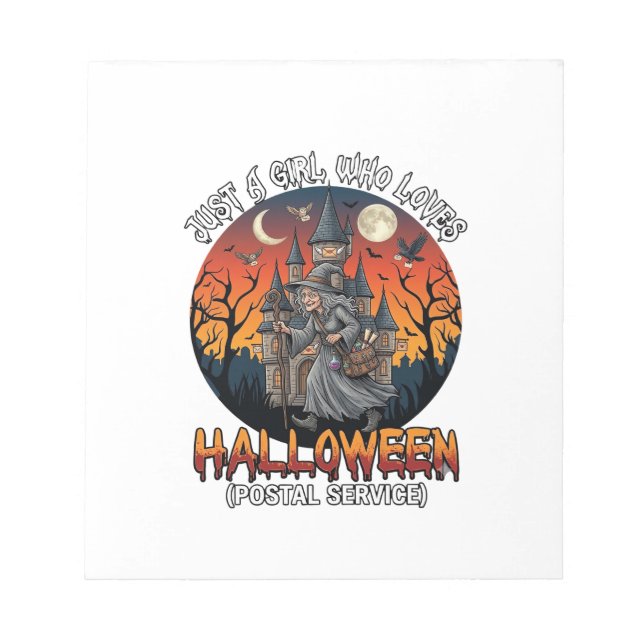 Is Halloween Witch Everybody Make Scene Postal Wor Notepad (Front)