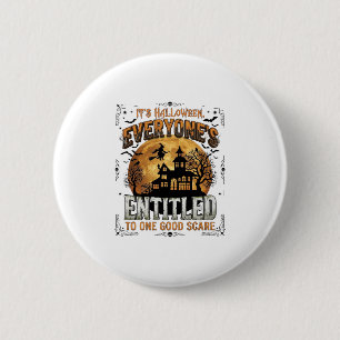 Is Human Costume French Bulldog Pumpkin Halloween_ 6 Cm Round Badge