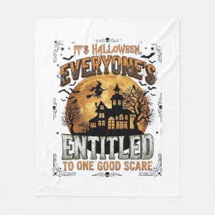 Is Human Costume French Bulldog Pumpkin Halloween_ Fleece Blanket