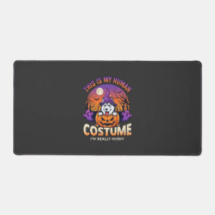 Is Human Costume Husky Pumpkin Halloween Ghosts_1 Desk Mat