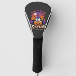 Is Human Costume Husky Pumpkin Halloween Ghosts_1 Golf Head Cover