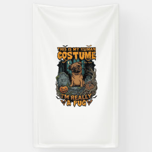 Is Human Costume Pug Halloween Pumpkin Tombstone_1 Banner