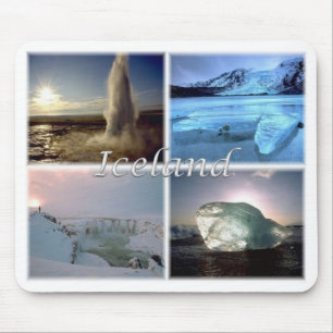 IS Iceland - Jokulsarlon - Gullfoss - Mouse Mat