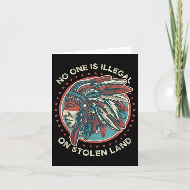 Is Illegal On Stolen Land  Card (Front)