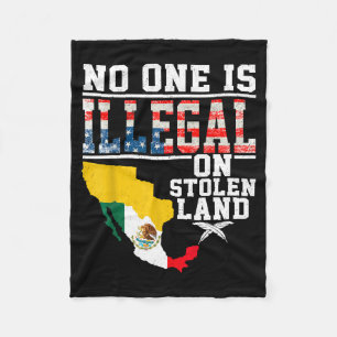 Is Illegal On Stolen Land Native Americans Fleece Blanket