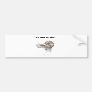 Is It A Duck Or A Rabbit? (Optical Illusion) Bumper Sticker