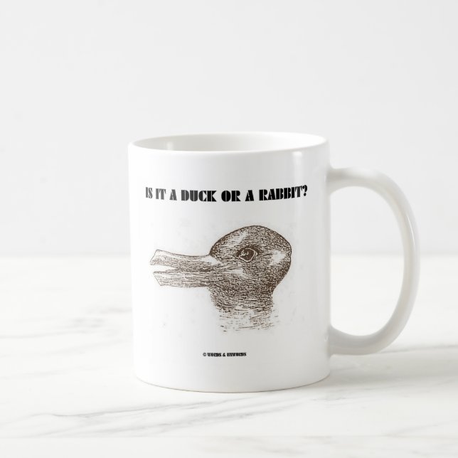 Is It A Duck Or A Rabbit? Optical Illusion Coffee Mug (Right)