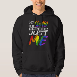Is It Gay In Here Or Is It Just Me  For Lgbt Day Hoodie