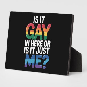 Is It Gay In Here Or Is It Just Me Funny LGBTQ Plaque