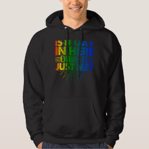 Is It Gay In Here Or Is It Just Me Proud Gay Hoodie