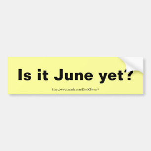 Is it June? Bumper Sticker