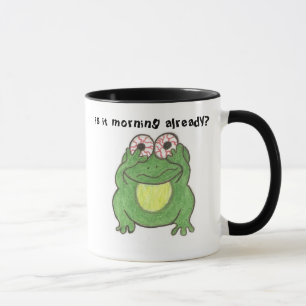 is it morning already? frog mug