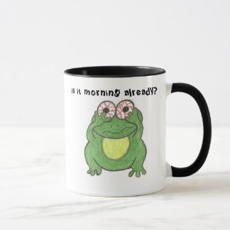 is it morning already? frog mug